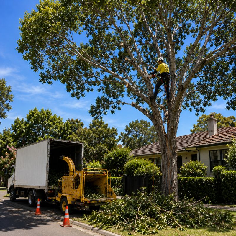Crown pruning of a mature tree
