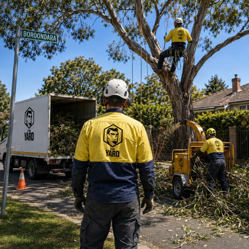The Yard team on a tree job in Boroondara