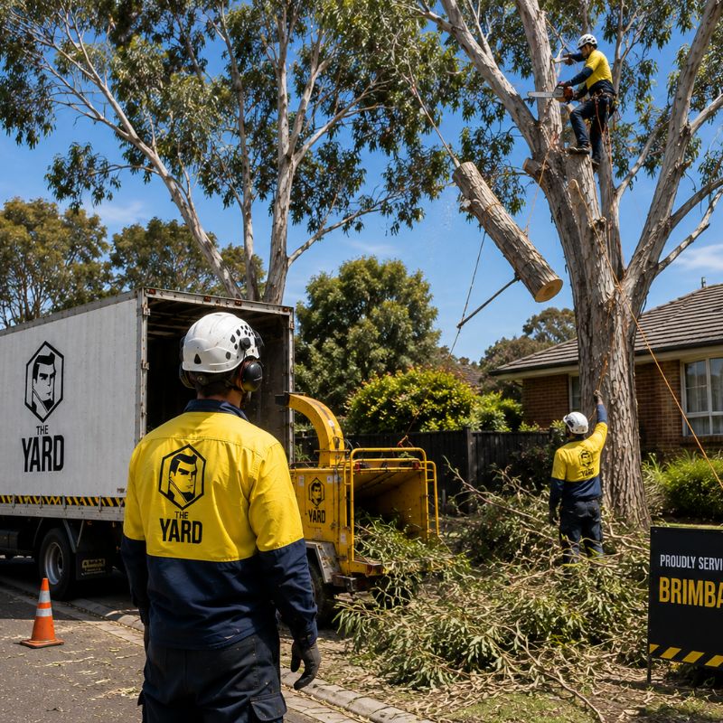 The Yard team on a tree job in Brimbank