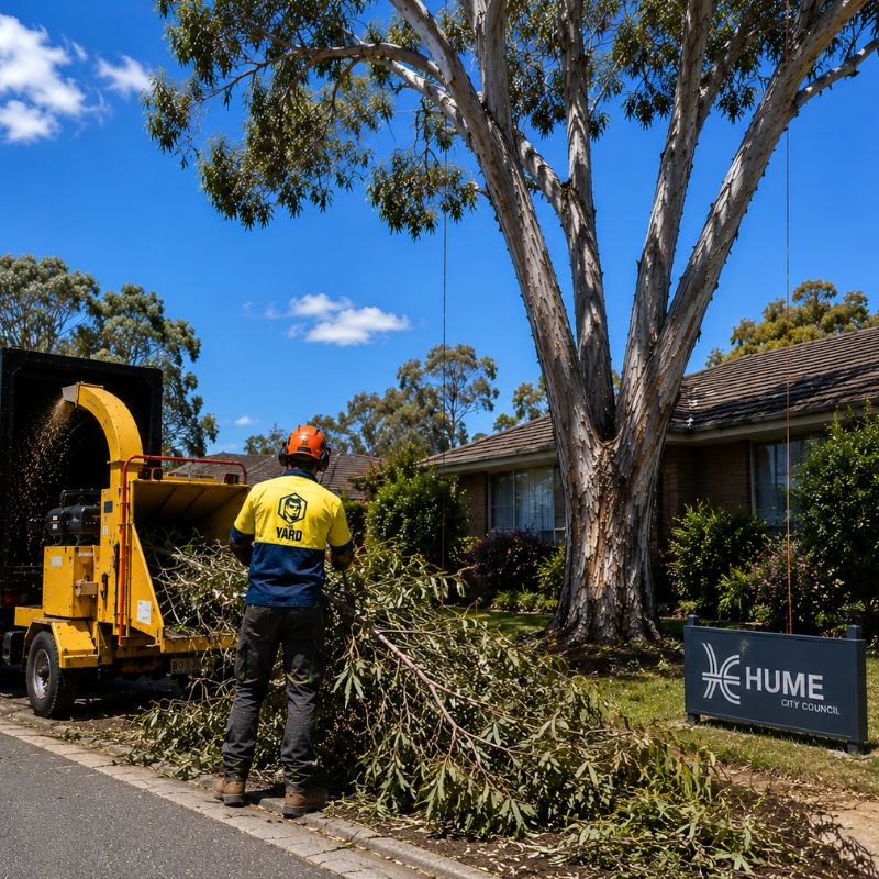 The Yard team on a tree job in Hume