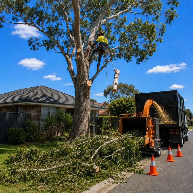 The Yard team on a tree job in Melton